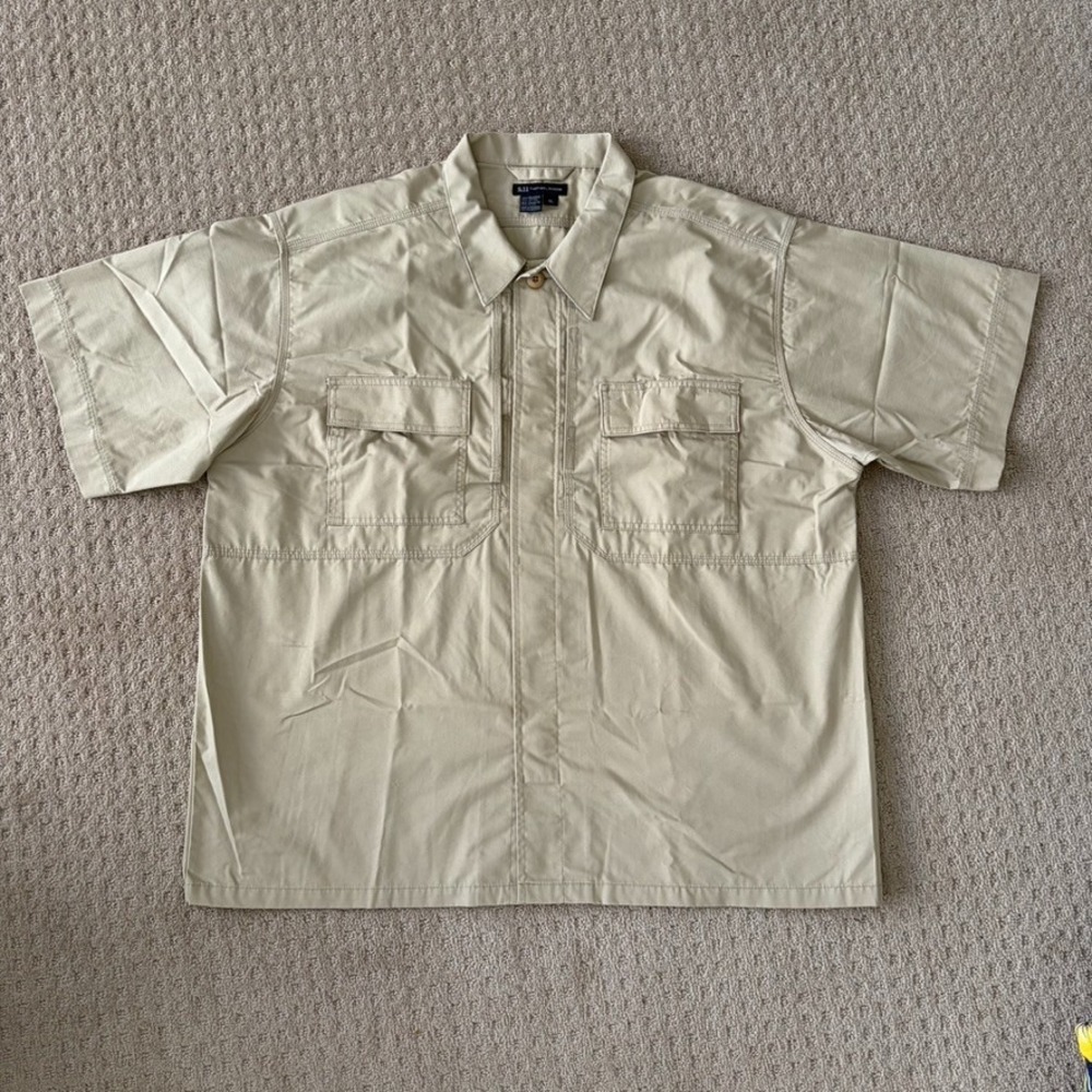 5.11 Tactical 71001 TDU Short Sleeve Ripstop Shirt in Khaki Men XL Uniform NWOT